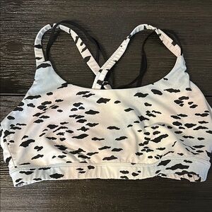 Fabletics Black and White Sports Bra